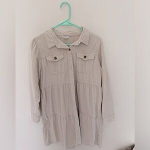 Cream corduroy mini dress